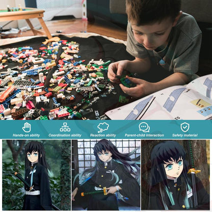 【TOKMOC】66018,778 Pieces,Demonslaye Building Block Set,40In Tokitou Muichirou Building Block with Stand,Handmade Cosplay Anime Toy Building Set for Collecting and Gifting Model for Anime Fans,Home Decoration,For Aged 12 and Above,Stress Relief Toy