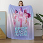 K-POP DEMON HUNTERS Stylized Trio Flannel Blanket - All-Season Comfort Multi-Purpose Printed Throw, Suitable for Sofa, Bed, Office & Home Decor, Perfect Halloween Gift-280Gsm